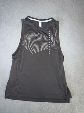 Under Armour Womens Black Tank with White Geometric Print